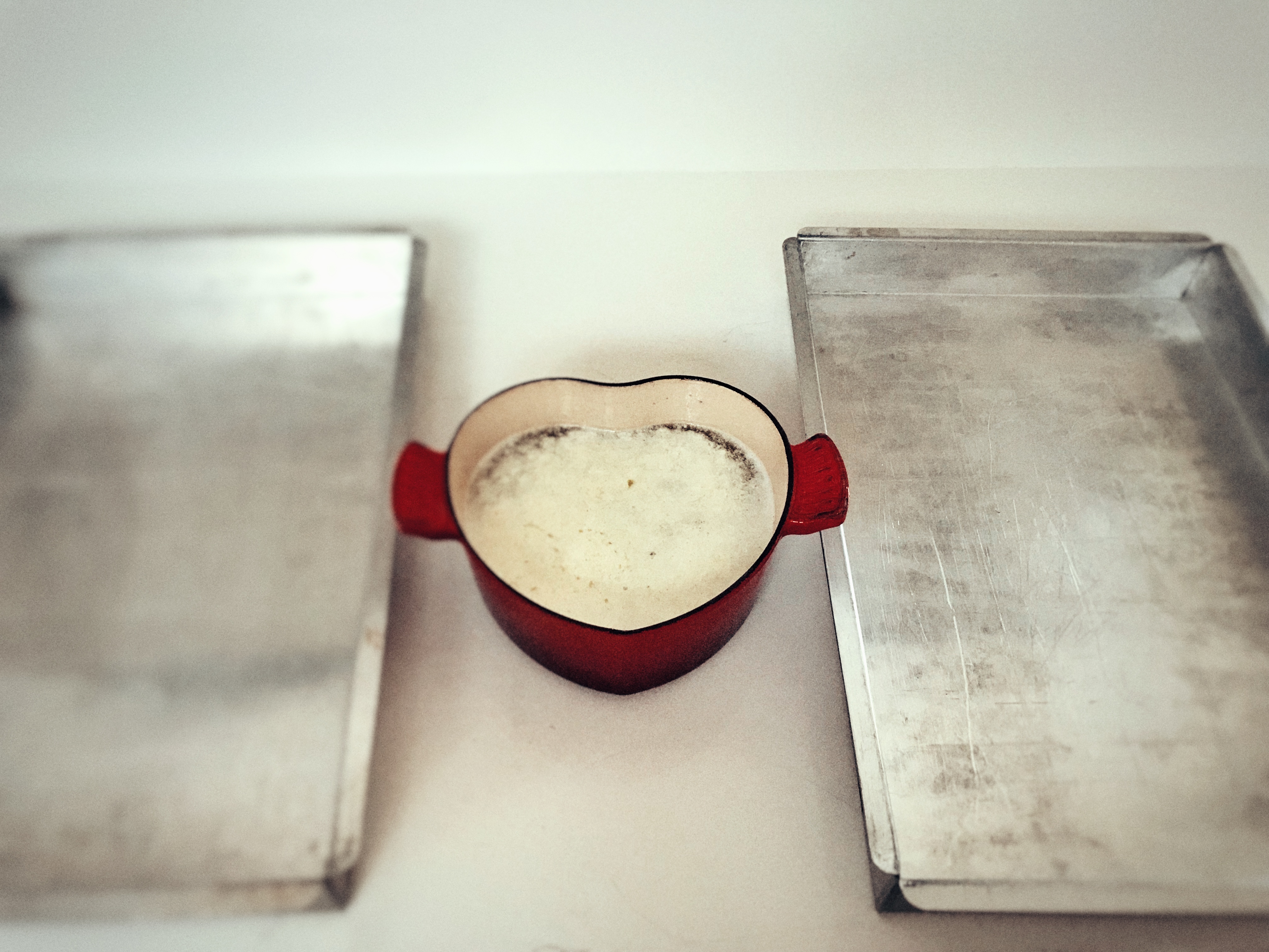 Buttering Filo dough layers for Spanakoita